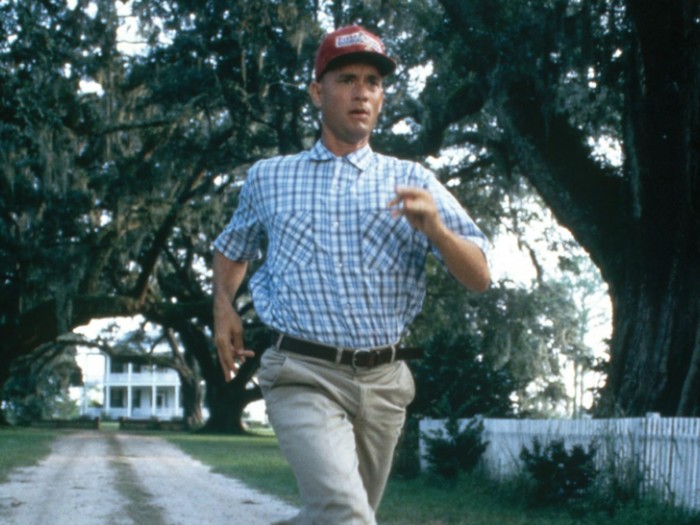 Forrest Gump Cuplikan adegan Tom Hanks dan Robin Wright.
