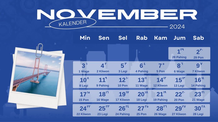 Kalender November 2024.