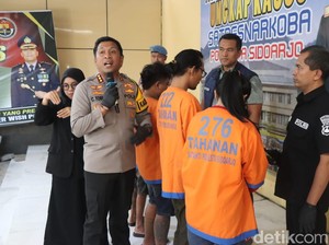 Jaringan Narkoba Internasional Ditangkap di Sidoarjo, Sabu 1,5 Kg Disita