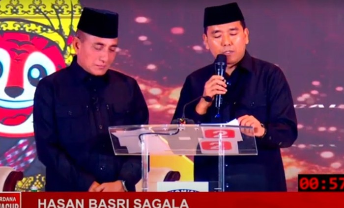 Pasangan calon nomor urut dua Edy Rahmayadi dan Hasan Basri Sagala