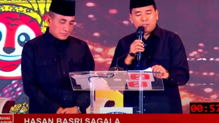 Pasangan calon nomor urut dua Edy Rahmayadi dan Hasan Basri Sagala