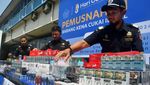 Barang Kena Cukai Ilegal Berakhir di Pembakaran