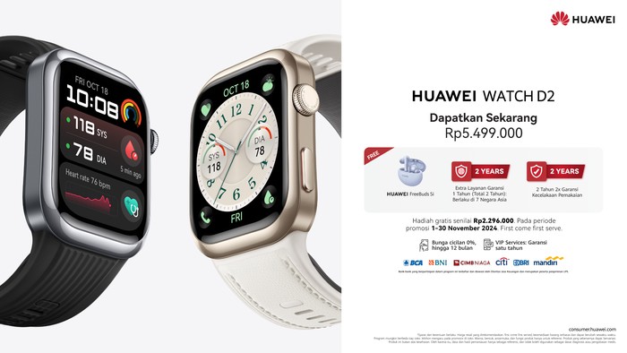 Ide Kado Hari Ayah: HUAWEI WATCH D2, Smartwatch Cek Tekanan Darah 24 Jam