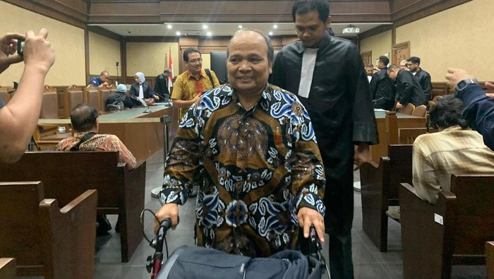 Ahli tindak pidana pencucian uang (TPPU), Yunus Husein, di sidang kasus korupsi timah Harvey Moeis.