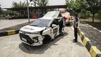 Begini Kondisi Mobil TV One Yang Kecelakaan Di Tol Pemalang