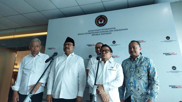 Cak Imin dan Gus Ipul setelah rapat bersama