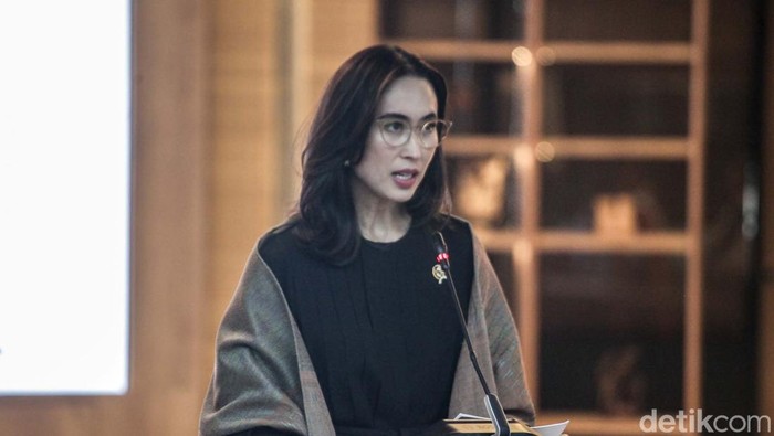 Menteri Pariwisata (Menpar) Widiyanti Putri Wardhana tampil jumpa pers seputar Aquabike Jetski World Championship 2024. Widi menyebut instansinya mendukung acara ini.
