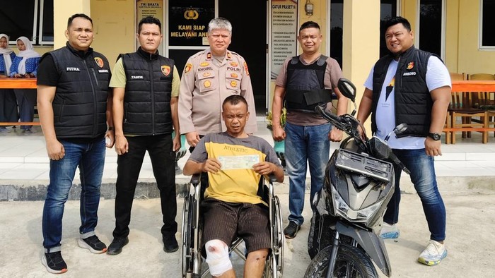 Pelaku begal di Muratara, Dadang ditangkap polisi dan mendapatkan tembakan di kaki.