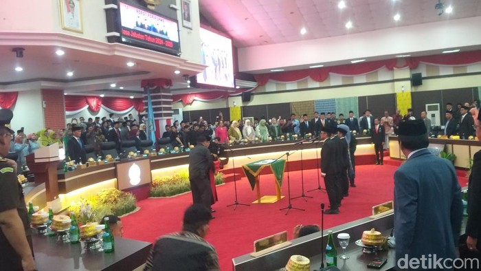 Pelantikan pimpinan DPRD Sulsel Periode 2024-2029.