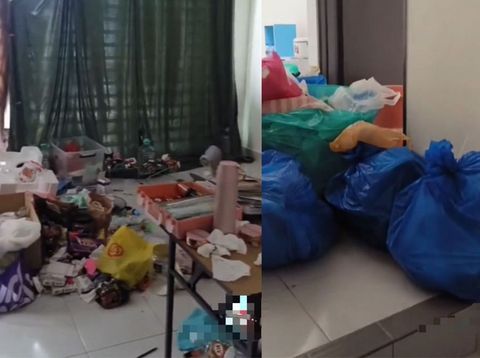 Pemilik rumah ini terkejut ketika melihat kondisi rumah sewanya yang penuh sampah.