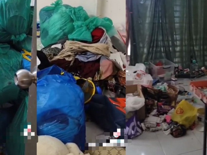Pemilik rumah ini terkejut ketika melihat kondisi rumah sewanya yang penuh sampah.