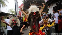 Reog memeriahkan kampanye Pramono di Utan Kayu.