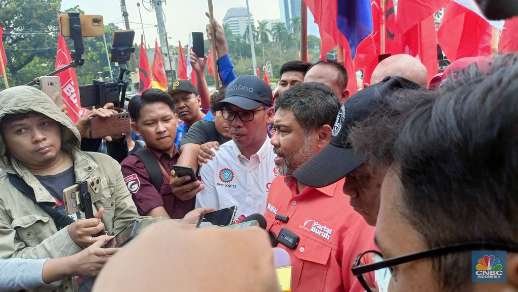 Presiden Buruh Said Iqbal. (CNBC Indonesia/Ferry Sandi)