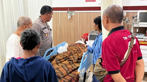 Siswa SMPN 2 Amlapura dirawat di RSUD Karangasem setelah hanyut di saluran irigasi, Kamis (31/10/2024).(dok. Polres Karangasem)