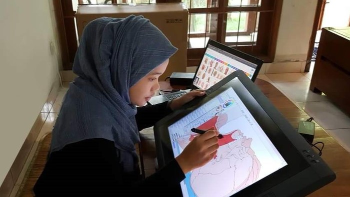 Uti, alumni beasiswa LPDP dan seorang medical ilustrator