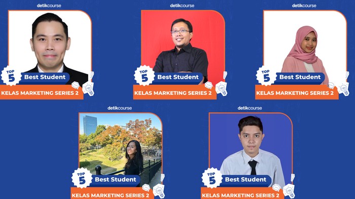 5 Peserta terbaik Kelas Marketing detikCourse