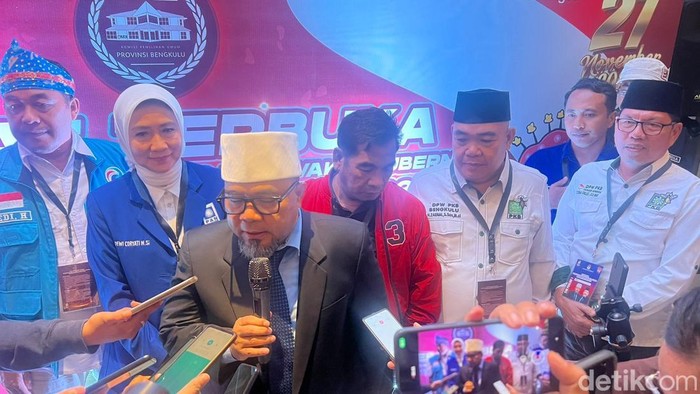 Helmi Hasan usai debat perdana Pilgub Bengkulu.