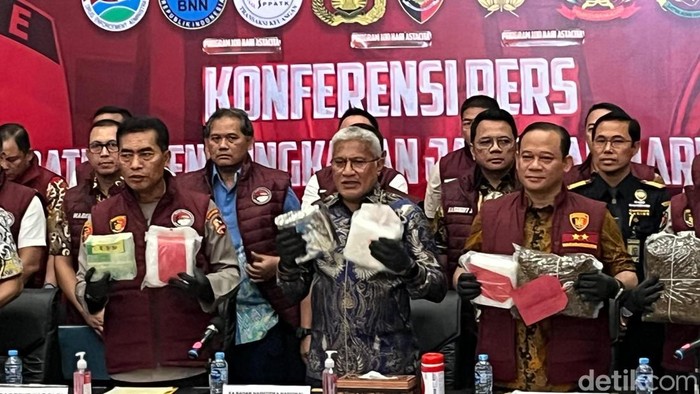 Jumpa pers Bareskrim Polri terkait kasus narkoba pada September-Oktober