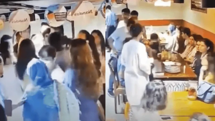 Kacau! Gegara Hal Sepele Dua Keluarga Ribut di Restoran