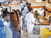 Kacau! Gegara Hal Sepele Dua Keluarga Ribut di Restoran