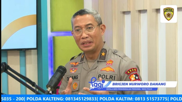 Kepala Biro Pengendalian Personel SSDM Polri Brigjen Nurworo Danang