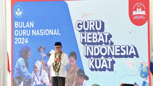 Mendikdasmen Abdul Muti meresmikan Bulan Guru Nasional 2024