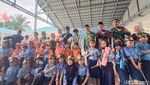 Potret Kunker Perdana! Mendikdasmen Muti Sapa Siswa TK Angkasa Lanud Palembang