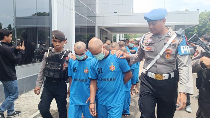Para tersangka kasus narkoba di Bogor