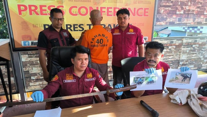 Polres Tarakan merilis kasus penganiayaan yang dilakukan pria kepada mantan karyawannya.