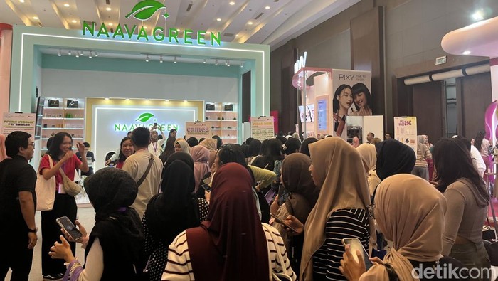 Suasana event MedanXBeauty 2024  di Ballroom Santika Premiere Dyandra Hotel Medan. (Kartika Sari/detikSumut)