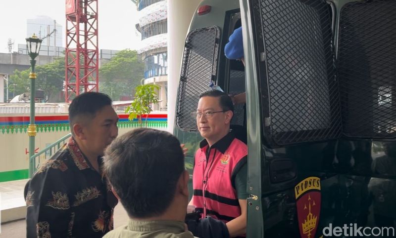 Tom Lembong di periksa Kejagung lagi, 1 November 2023. (Rumondang Naibaho/detikcom)
