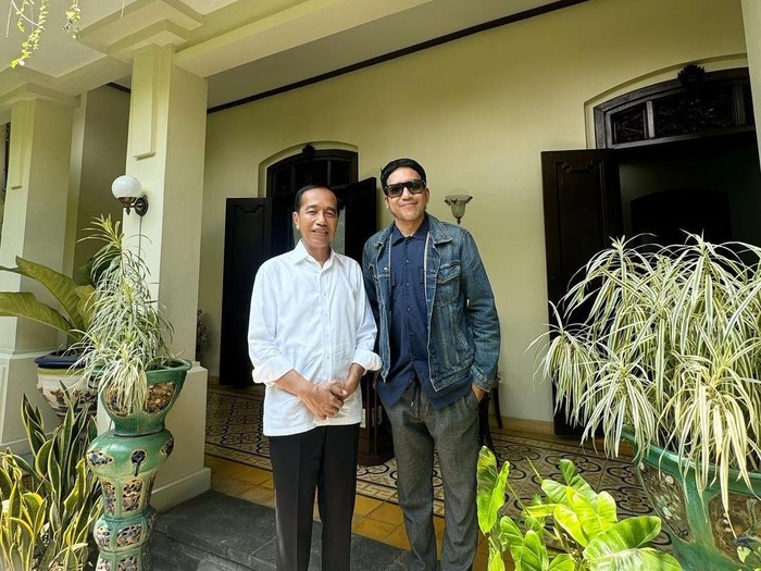 Desta saat bertamu di rumah Jokowi di Solo