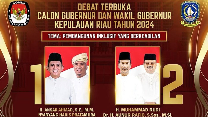 Flayer debat Pilgub Kepri (Dok KPU)