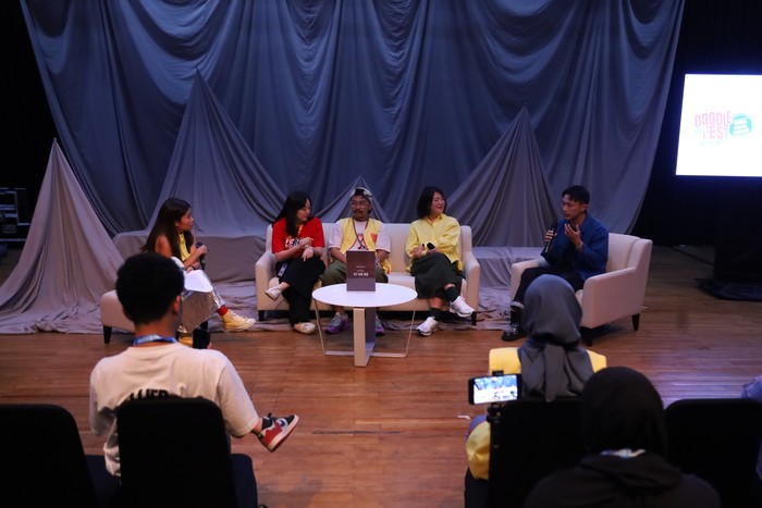 Jumpa pers Jakarta Doodle Fest Vol.2 di Teater Wahyu Sihombing, Jakarta Pusat. Jumpa pers Jakarta Doodle Fest Vol.2 di Teater Wahyu Sihombing, Jakarta Pusat.