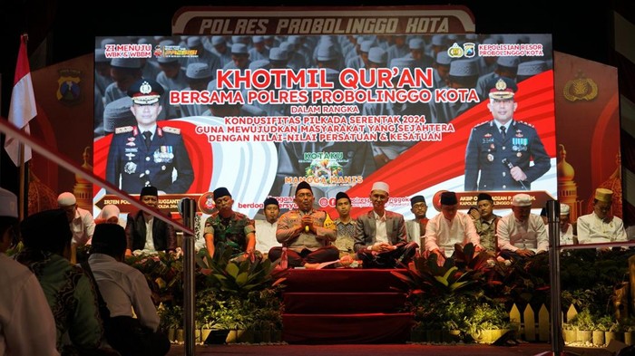 Khotmil Qur’an 1000 santri dan hafiz di Mapolres Probolinggo Kota