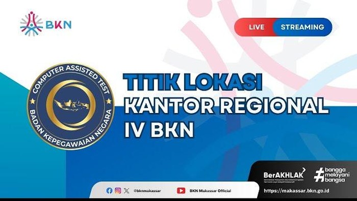 Live Score titik lokasi Kantor Regional IV BKN