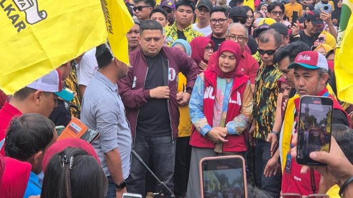 Munafri Harifuddin alias Appi dan Aliyah Mustika Ilham kampanye Pilwalkot Makassar.