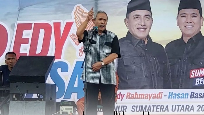 OK Arya saat di kampanye Edy Rahmayadi beberapa waktu lalu. (Dok. Instagram @edy_rahmayadi)