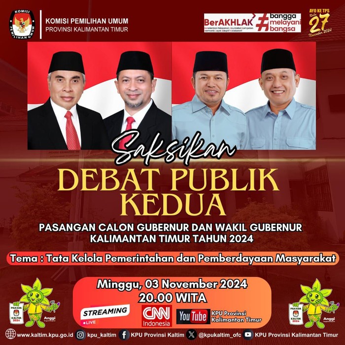 Poster Debat Kedua Pilgub Kaltim