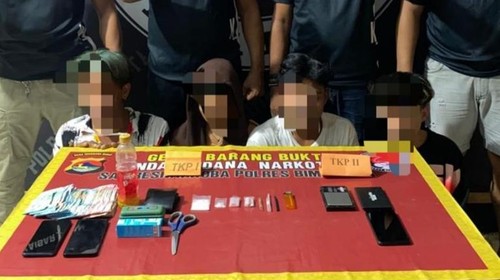 Empat pengedar sabu ditangkap polisi di Kota Bima, NTB, Sabtu, (2/11/2024). (Dok. Satres Narkoba Polres Bima Kota)