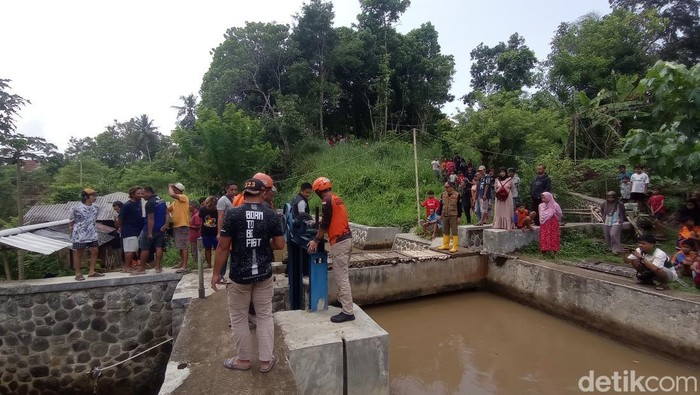 Lokasi saluran irigasi yang menyebabkan seorang pelajar hilang terseret arus.