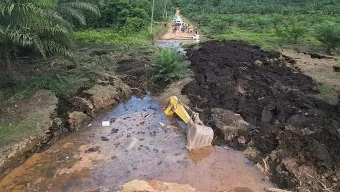 Lokasi tanah bergerak di Kabupaten Mamuju Tengah.