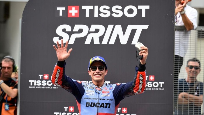 Marc Marquez meraih podium kedua di sprint race MotoGP Malaysia 2024.