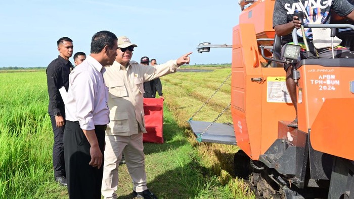 Presiden Prabowo Subianto berkunjung ke Desa Wanam, Kabupaten Merauke, Provinsi Papua Selatan, Minggu (3/11/2024).