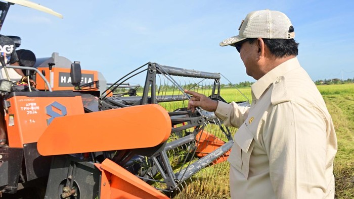 Presiden Prabowo Subianto berkunjung ke Desa Wanam, Kabupaten Merauke, Provinsi Papua Selatan, Minggu (3/11/2024).