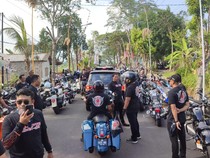 Rombongan Moge Harley Davidson Kawal Kampanye Koster-Giri dan Adi-Cipta