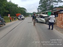 Kronologi Pemobil Tewas Tabrakan di Muba Usai Curi Mobil Driver Taksi Online