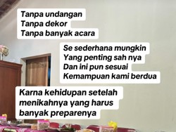 Pengantin Viral Nikah di KUA yang Penting Sah, Tanpa Sewa MUA dan Dekorasi