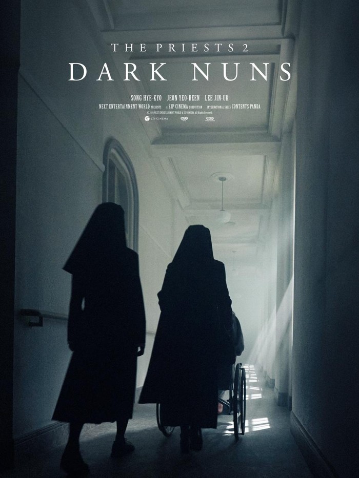Dark Nuns Poster film Dark Nuns diperankan Song Hye Kyo dan Jeon Yeo Been. Film ini akan tayang Januari 2025.
