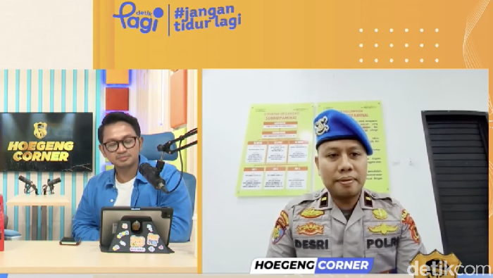 Ipda Desri Iswandy di Program Hoegeng Corner detikPagi